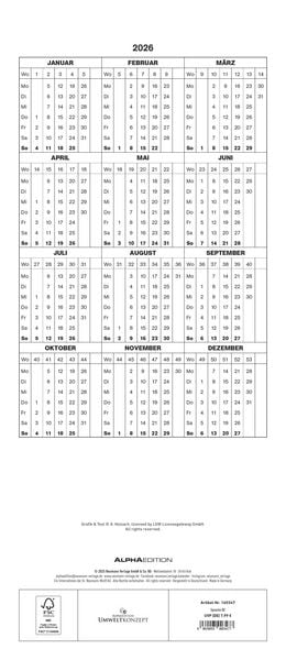 Produktbild: Lach mal wieder... 2026 Familienplaner - Familienkalender - Wandkalender - 19,5x45