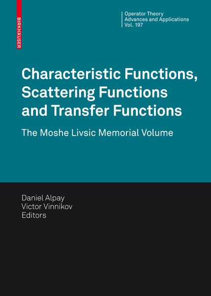 Produktbild: Characteristic Functions, Scattering Functions and Transfer Functions