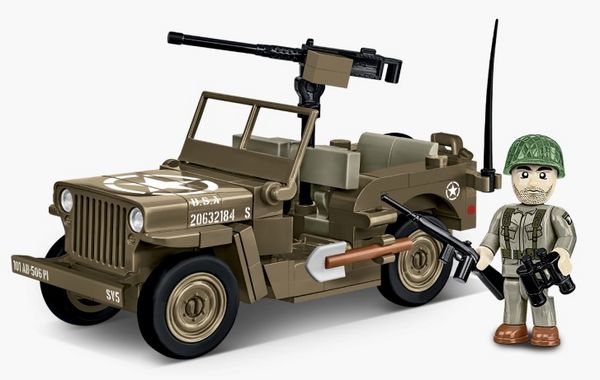 Produktbild: COBI Historical Collection 3133 - Willys MB, Jeep, WWII, Ma&szlig;stab 1:35, Bausatz, 132 Teile, 1 Figur