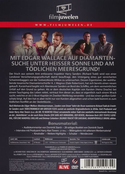Produktbild: Edgar Wallace: Sanders und das Schiff des Todes (Filmjuwelen)