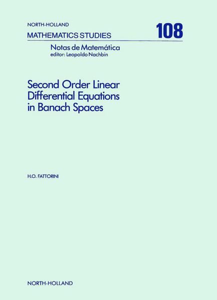 Produktbild: Second Order Linear Differential Equations in Banach Spaces