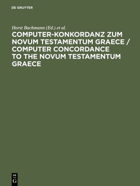 Produktbild: Computer-Konkordanz zum Novum Testamentum Graece