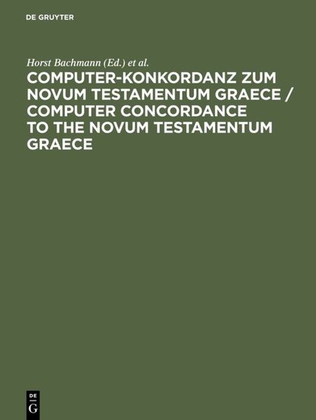 Produktbild: Computer-Konkordanz zum Novum Testamentum Graece