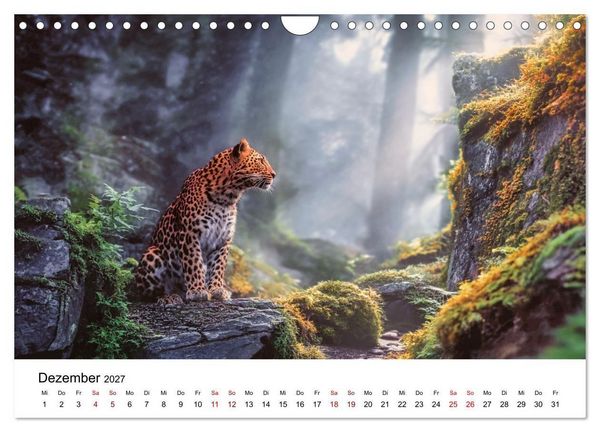 Produktbild: Gefleckte Schatten - Im Bann der Leoparden (Wandkalender 2027 DIN A4 quer), CALVENDO Monatskalender