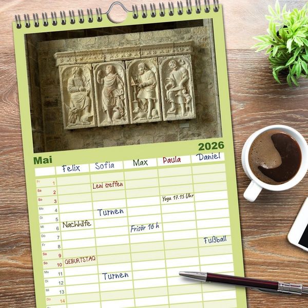 Produktbild: Familienplaner 2026 - Welterbe Mont-Saint-Michel mit 5 Spalten (Wandkalender, 21 x 45 cm) CALVENDO