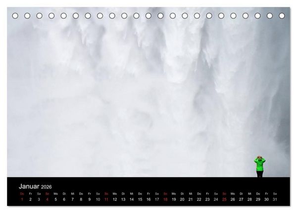Produktbild: Island - Insel aus Feuer und Eis (Tischkalender 2026 DIN A5 quer), CALVENDO Monatskalender