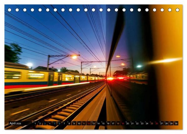 Produktbild: Z&uuml;ge in Bewegung (Tischkalender 2026 DIN A5 quer), CALVENDO Monatskalender