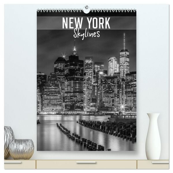 Produktbild: NEW YORK Skylines (hochwertiger Premium Wandkalender 2026 DIN A2 hoch), Kunstdruck in Hochglanz