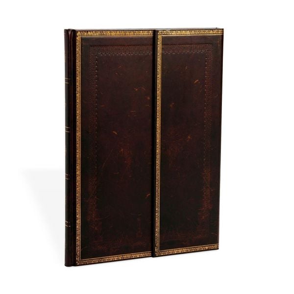 Produktbild: Hardcover Notizbuch Schwarzes Marokkoleder, Grande, Unliniert