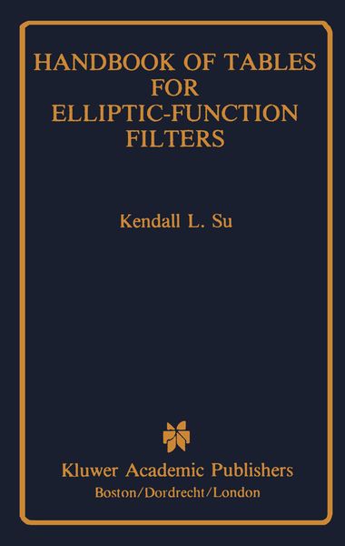 Produktbild: Handbook of Tables for Elliptic-Function Filters