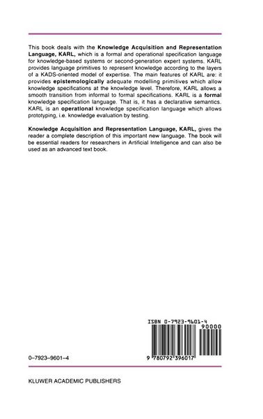 Produktbild: The Knowledge Acquisition and Representation Language, KARL