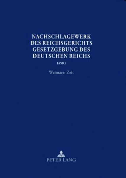 Produktbild: Nachschlagewerk des Reichsgerichts &ndash; Gesetzgebung des Deutschen Reichs