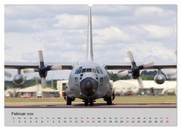 Produktbild: Transportflugzeug C-130 Hercules (hochwertiger Premium Wandkalender 2026 DIN A2 quer), Kunstdruck in Hochglanz