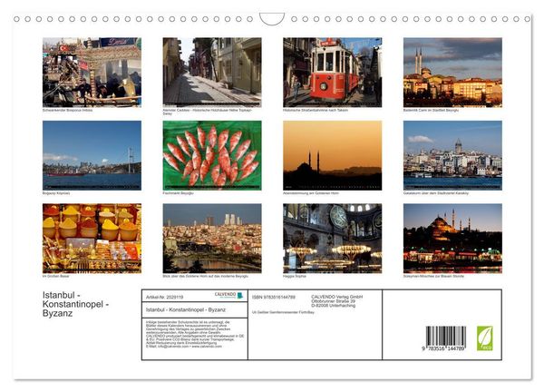 Produktbild: Istanbul - Konstantinopel - Byzanz (Wandkalender 2026 DIN A3 quer), CALVENDO Monatskalender