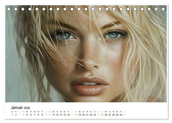 Produktbild: Magische Frauen Portraits (Tischkalender 2026 DIN A5 quer), CALVENDO Monatskalender