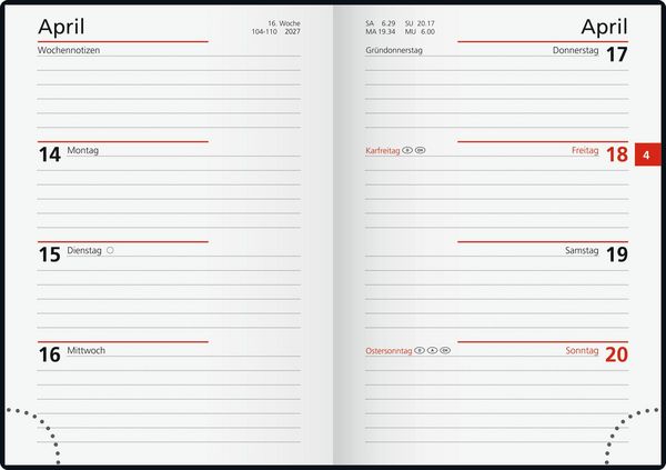 Produktbild: rido/id&eacute; 7013202037 Taschenkalender Mod. perfect/Technik I 2027 A6, Kunststoff, sand