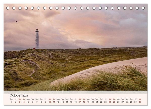 Produktbild: The Charm of Denmark's North Sea (Desk Calendar 2026 DIN A5 landscape), CALVENDO 12 Month DeskCalendar