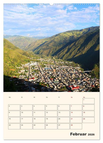 Produktbild: Ecuador - Terminplaner (Wandkalender 2026 DIN A2 hoch), CALVENDO Monatskalender