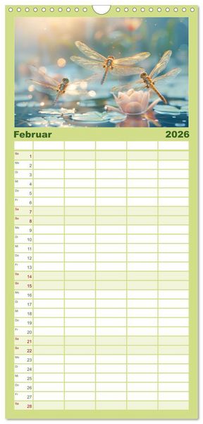 Produktbild: Familienplaner 2026 - Eine Welt entz&uuml;ckend kleiner Tierchen mit 5 Spalten (Wandkalender, 21 x 45 cm) CALVENDO