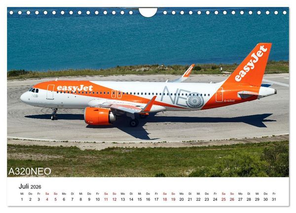 Produktbild: Flugzeuge von Airbus (Wandkalender 2026 DIN A4 quer), CALVENDO Monatskalender