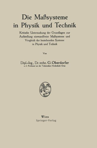 Produktbild: Die Ma&szlig;systeme in Physik und Technik