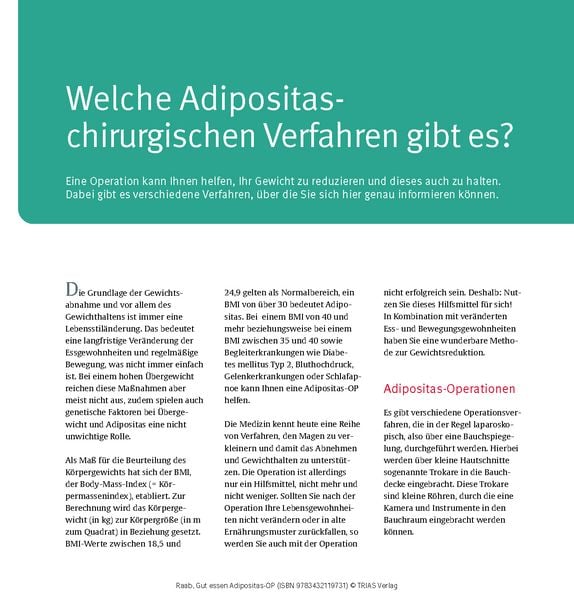 Produktbild: Gut essen Adipositas-OP