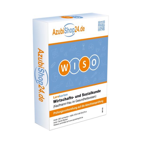 Produktbild: Lernkarten WISO Wirtschafts- und Sozialkunde Kaufmann im Gesundheitswesen