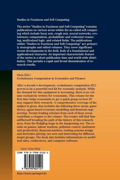 Produktbild: Evolutionary Computation in Economics and Finance