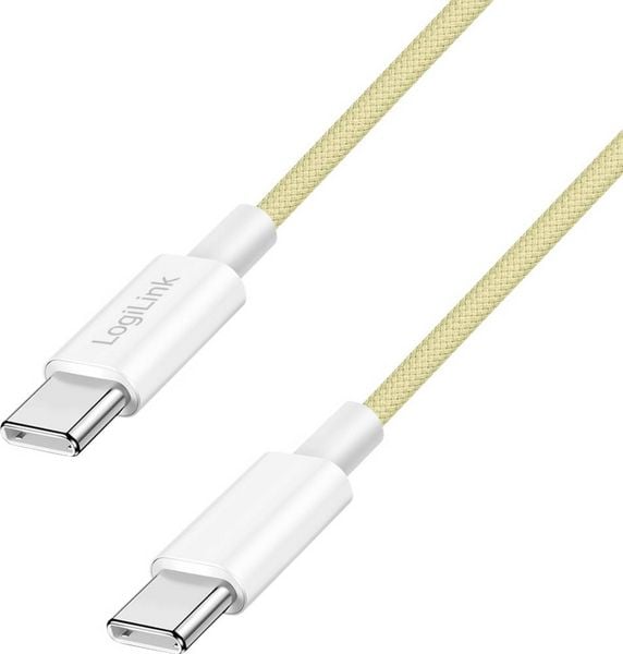 Produktbild: LogiLink USB-C&reg; Kabel USB 2.0 USB-C&reg; Stecker 1.5m Gelb CU0354