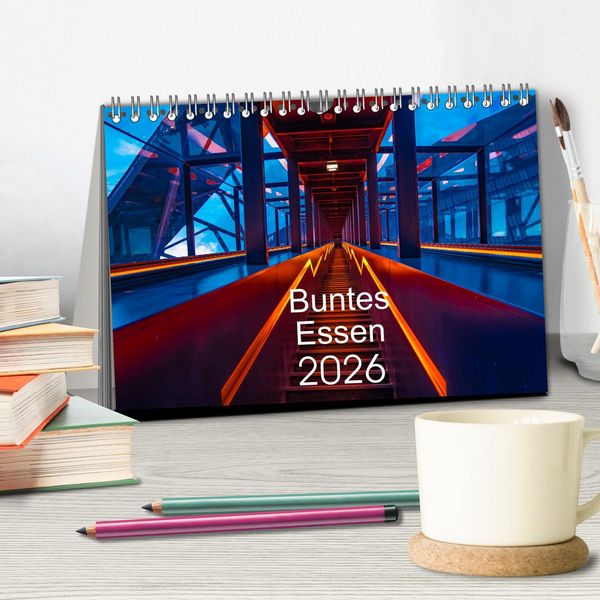 Produktbild: Buntes Essen 2026 (Tischkalender 2026 DIN A5 quer), CALVENDO Monatskalender
