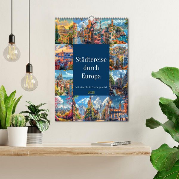 Produktbild: St&auml;dtereise durch Europa (Wandkalender 2026 DIN A3 hoch), CALVENDO Monatskalender