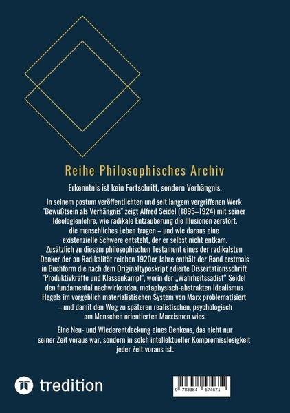 Produktbild: Bewu&szlig;tsein als Verh&auml;ngnis. Nebst Dissertationsschrift Produktivkr&auml;fte und Klassenkampf. Ein Beitrag zur Interpretation des historischen Materialismus