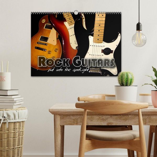 Produktbild: ROCK GUITARS put into the spotlight (Wall Calendar 2026 DIN A3 landscape), CALVENDO 12 Month Wall Calendar