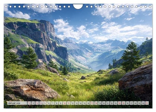 Produktbild: Die Sprache der Gipfel (Wandkalender 2026 DIN A4 quer), CALVENDO Monatskalender