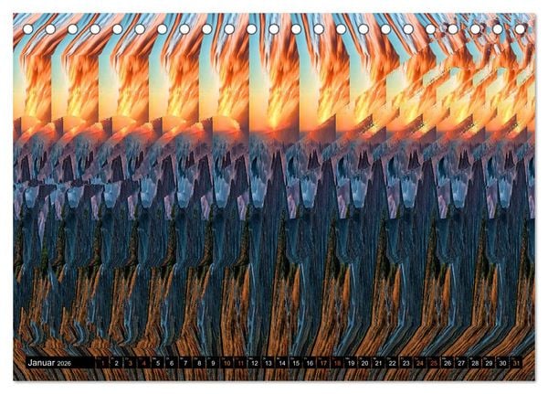 Produktbild: Magische Bilder - 3D Stereogramme (Tischkalender 2026 DIN A5 quer), CALVENDO Monatskalender