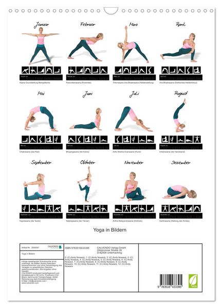 Produktbild: Yoga in Bildern (Wandkalender 2026 DIN A3 hoch), CALVENDO Monatskalender