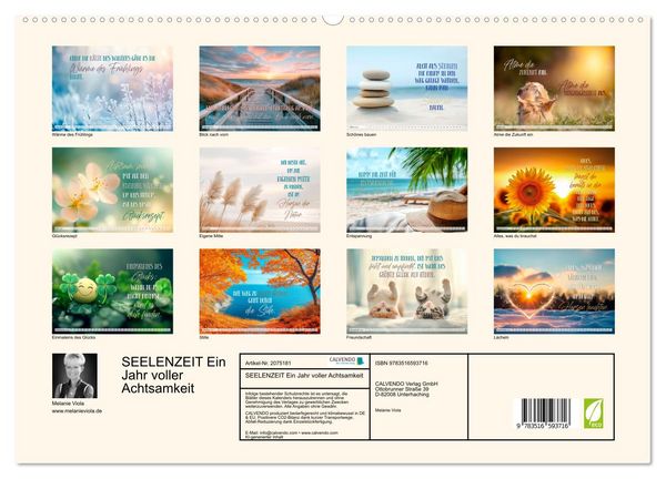 Produktbild: SEELENZEIT Ein Jahr voller Achtsamkeit (hochwertiger Premium Wandkalender 2026 DIN A2 quer), Kunstdruck in Hochglanz