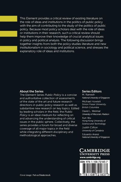 Produktbild: How Ideas and Institutions Shape the Politics of Public Policy