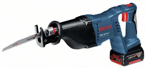 Bosch Professional GSA 18 V-LI Akku-Säbelsäge 060164J00B inkl. 2. Akku, inkl. Ladegerät, inkl. Koffer 18 V 5 Ah