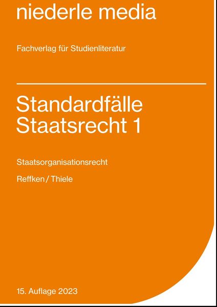Produktbild: Standardf&auml;lle Staatsrecht 1 - Staatsorganisationsrecht - 2023