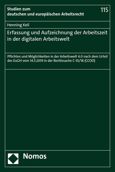 Produktbild: Erfassung und Aufzeichnung der Arbeitszeit in der digitalen Arbeitswelt