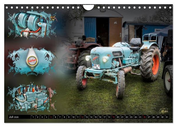 Produktbild: Oldtimer - Traktoren (Wandkalender 2026 DIN A4 quer), CALVENDO Monatskalender