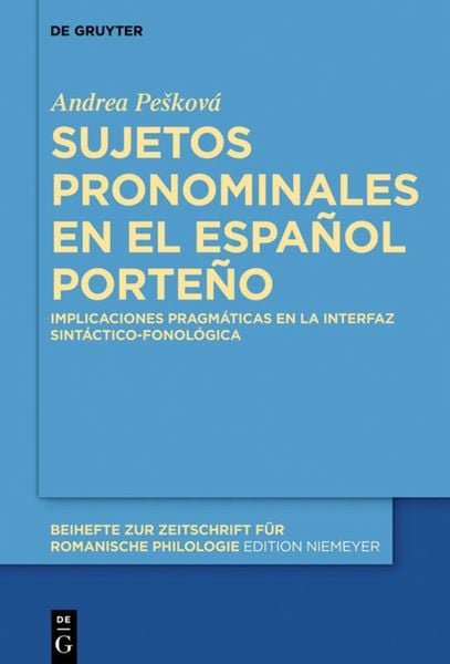 Produktbild: Sujetos pronominales en el espa&ntilde;ol porte&ntilde;o