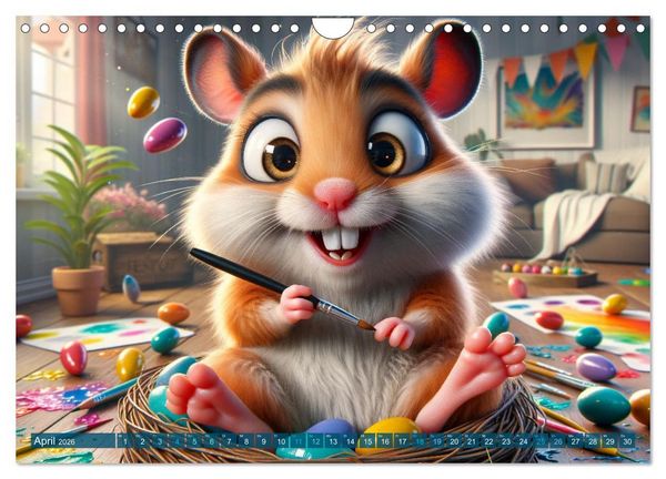 Produktbild: Hamsterbacken: Ein Jahr voller &Uuml;berraschungen (Wandkalender 2026 DIN A4 quer), CALVENDO Monatskalender