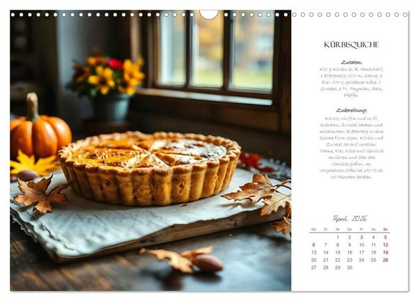 Produktbild: K&uuml;rbiszeit - Ein Jahr voller Rezepte und Inspirationen (Wandkalender 2026 DIN A3 quer), CALVENDO Monatskalender