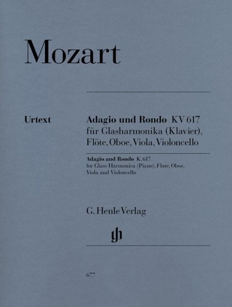 Produktbild: Wolfgang Amadeus Mozart - Adagio und Rondo KV 617 f&uuml;r Glasharmonika (Klavier), Fl&ouml;te, Oboe, Viola und Violoncello