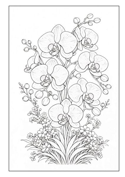 Produktbild: Blumen Malbuch f&uuml;r Erwachsene mit 50 sch&ouml;nen Ausmalmotiven
