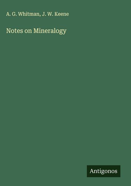 Produktbild: Notes on Mineralogy