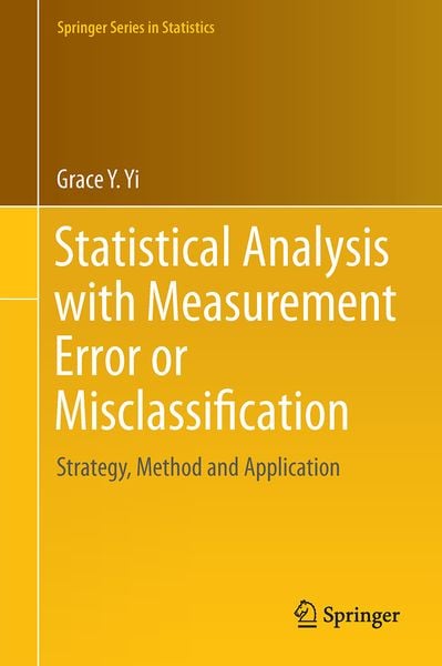 Produktbild: Statistical Analysis with Measurement Error or Misclassification