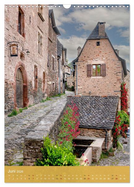 Produktbild: Conques - Via Podiensis (Wandkalender 2026 DIN A3 hoch), CALVENDO Monatskalender